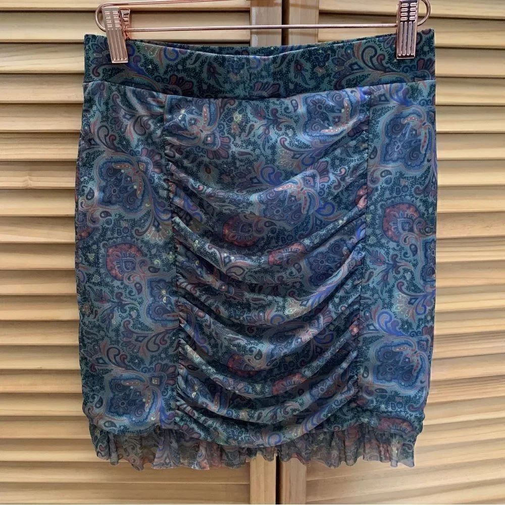 NWT Free People Paisley Skirt XS